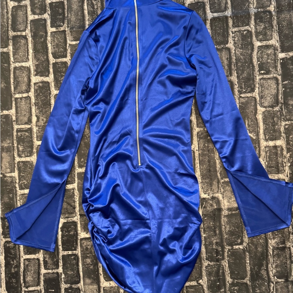 Fashion Nova Royal Blue Long Sleeve Dress - Picture 2 of 6